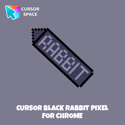 Cursor Black Rabbit Pixel For Chrome